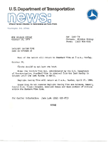 Department of Transportation News Releases October 1979