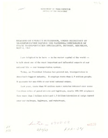 Speeches by Undersecretary of Transportation Everett Hutchinson May 1967