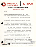 Opening Statement by Secretary of Transportation John A Volpe Press Conference Charlotte