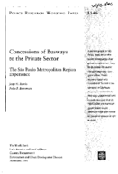 Concessions of busways to the private sector  the Sao Paulo Metropolitan Region experience