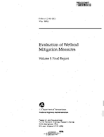 Evaluation of Wetland Mitigation Measures Volume I Final Report