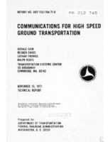 Communications for High Speed Ground Transportation