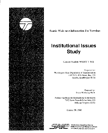 Seattle widearea information for travelers SWIFT  institutional issues study