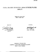 Fatal injuries resulting from extreme water impact