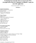 Evaluating the Connection Between Transit and TNCs Transportation Network Companies in Pinellas County for Statewide Application