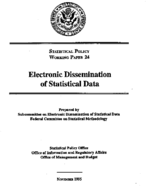 Statistical Policy Working Paper 24 Electronic Dissemination of Statistical Data