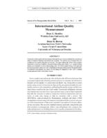 International Airline Quality Measurement