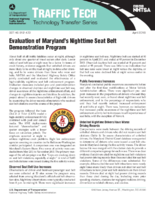 Traffic Tech Evaluation of Marylands Nighttime Seat Belt Demonstration Program