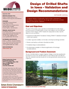 Design of Drilled Shafts in Iowa  Validation and Design Recommendations Summary