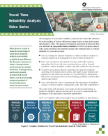 Travel Time Reliability Analysis Video Series brochure