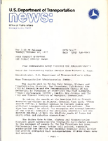 US Department of Transportation News Office of Public Affairs UTMA 5677 Four Transit Operators get Public Service Award