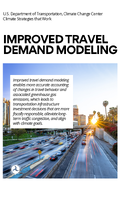 US Department of Transportation Climate Change Center Climate Strategies that Work Improved Travel Demand Modeling