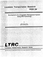 Development of a congestion management system using GPS technology