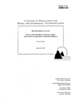 Survey of the Education and Human Capital Needs of the Transportation Construction Industry