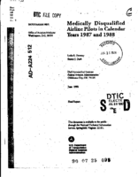 Medically Disqualified Airline Pilots in Calendar Years 1987 and 1988