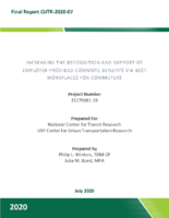 Increasing the Recognition and Support of EmployerProvided Commute Benefits Via Best Workplaces for Commuters