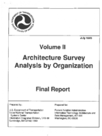 Architecture survey analysis by organization  volume II final report