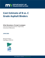 Cost Estimate of B vs C Grade Asphalt Binders