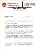 Department of Transportation News Urban Mass Transportation Administration UMTA 7246
