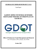 Safety Effectiveness of Inside Shoulder Widths on Freeways in Georgia