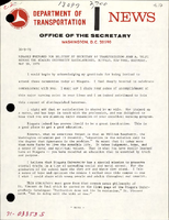 Remarks Prepared for Delivery by Secretary of Transportation John A Volpe before the Niagara University Baccalaureate