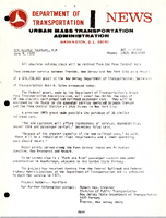 Department of Transportation News Urban Mass Transportation Administration DOT 11870