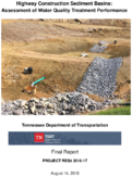 Highway Construction Sediment Basins Assessment of Water Quality Treatment Performance