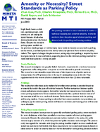 Amenity or necessity street standards as parking policy research brief