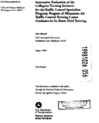 Summative Evaluation of the Collegiate Training Initiative for Air Traffic Control Specialists Program Progress of Minnesota Air Traffic Control Training Center Graduates in en Route Field Training
