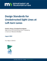Design Standards for Unobstructed Sight Lines at Leftturn Lanes