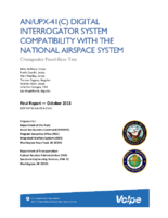 ANUPX41C Digital Interrogator System Compatibility with the National Airspace System Chesapeake FixedBase Test