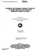 Technical and Economic Feasibility Study of AtGrade Concrete Slab Track for Urban Rail Transit Systems
