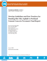 Develop Guidelines and Best Practices for Bonding HotMix Asphalt to Portland Cement Concrete Pavement Final Report