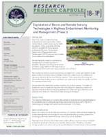 Exploration of Drone and Remote Sensing Technologies in Highway Embankment Monitoring and Management Phase I  research project capsule