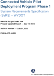 Connected Vehicle Pilot Deployment Concept Phase 1 System Requirements Specification SyRS  WYDOT