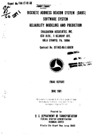 Discrete Address Beacon System DABS Software System Reliability Modeling and Prediction