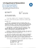 Department of Transportation News Releases February 1979