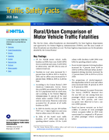 Traffic Safety Facts 2020 Data RuralUrban Comparison of Motor Vehicle Traffic Fatalities