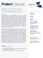 Evaluation of the Effect of Integral Waterproofing Agents Admixtures on Surface Resistivity Measurements Project Capsule