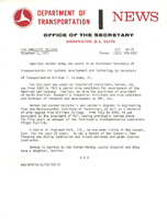 Department of Transportation News Releases for November 1975