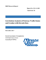 Correlation Analysis of Freeway Traffic Status and Crashes with Nevada Data