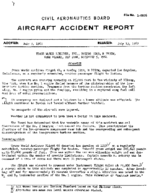 Investigation of Aircraft Accident TRANS WORLD AIRLINES ALBANY NEW YORK 19611105