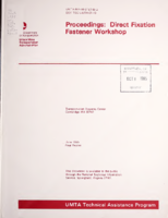 Proceedings Direct Fixation Fastener Workshop