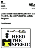 Demonstration and Evaluation of the Heed the Speed Pedestrian Safety Program