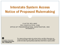 Interstate System Access Notice of Proposed Rulemaking
