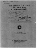 General Aviation Activity and Avionics Survey Annual Summary Report  1978 data
