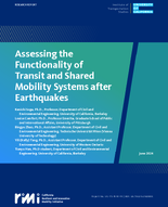 Assessing the Functionality of Transit and Shared Mobility Systems After Earthquakes