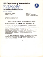 US Department of Transportation News office of Assistant Secretary for Governmental and Public Affairs UMTA 4779 DOT Awards 186 Million to Chicago Commuter Rail