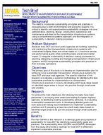 Development of an Implementation Plan for Sustainable Transportation Infrastructure Systems in Iowa Tech Brief