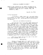 Interstate Commerce Commission Report of the Accident Investigation Occurring on the CHESAPEAKE AND OHIO RAILWAY MARION IN